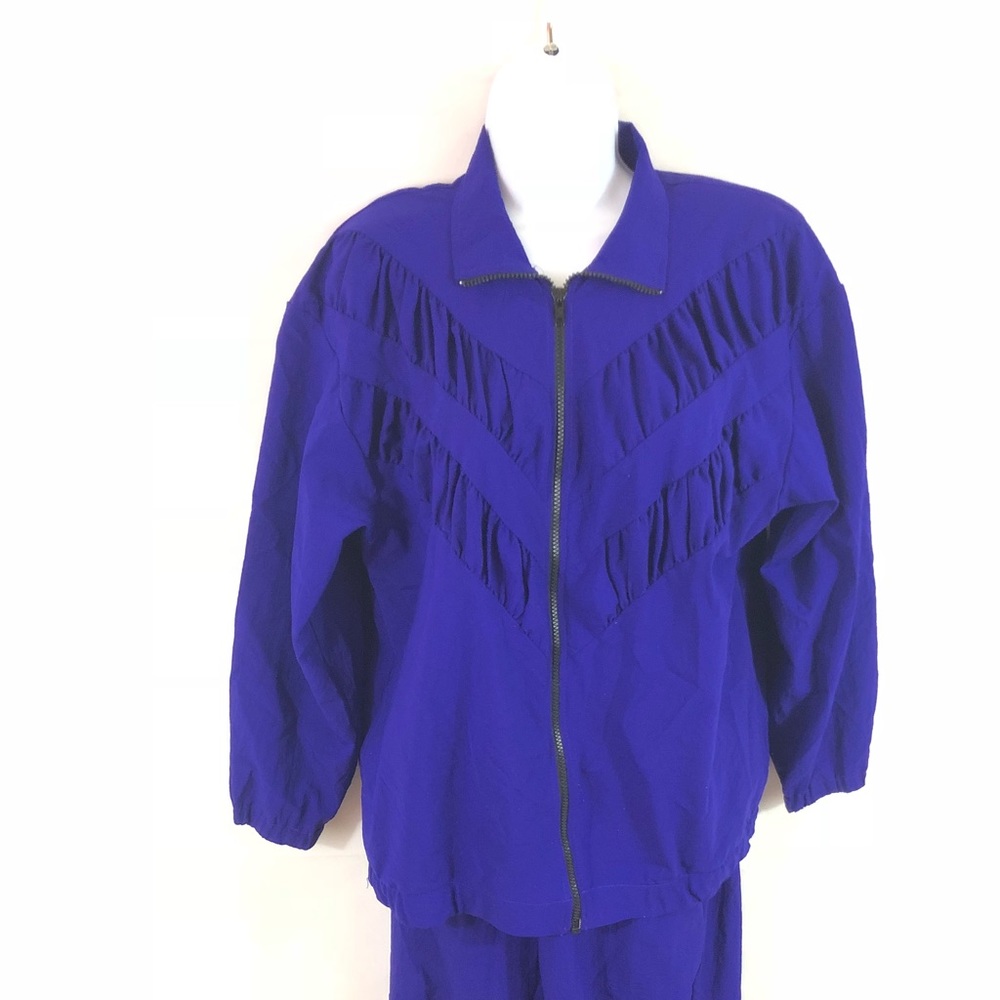 Vintage Jumpsuit Teddi Sport S Blue Ironic Hip Zip